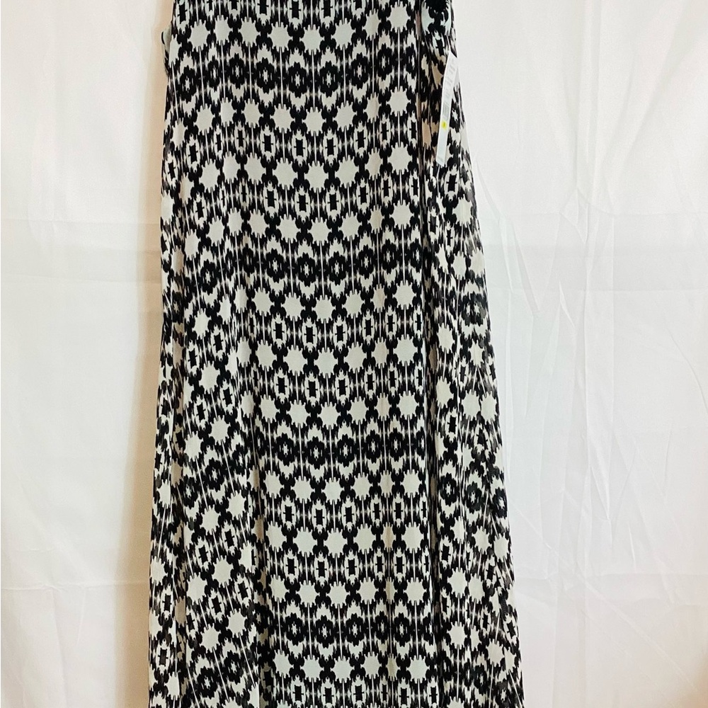Karen Kane Black and White Maxi A-Line Skirt